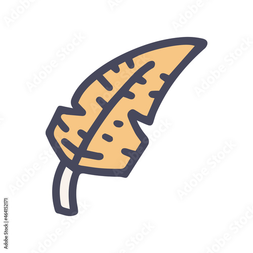 tickling feather color vector doodle simple icon