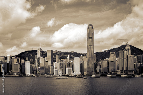 Photography Cityscape and skyline at Victoria Harbour in Hong Kong city