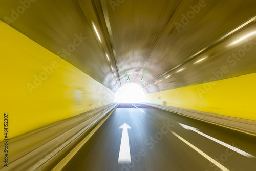 tunnel scene at bright exit