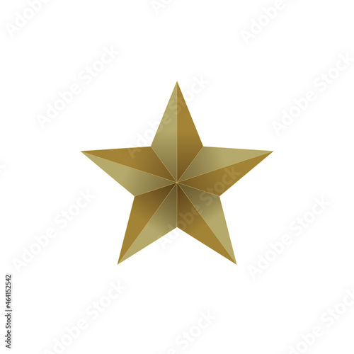 Star vector. Golden star icon design isolated on white. 