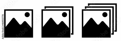 gallery icon set, gallery vector set sign symbol