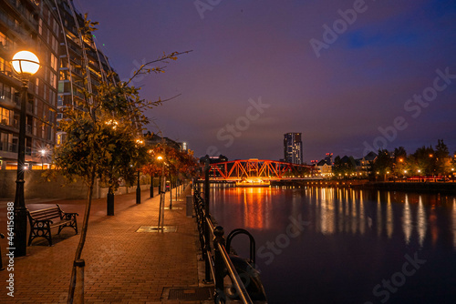 Valokuvatapetti Dusk view of Castlefield - an inner city conservation area of Manchester in North West England