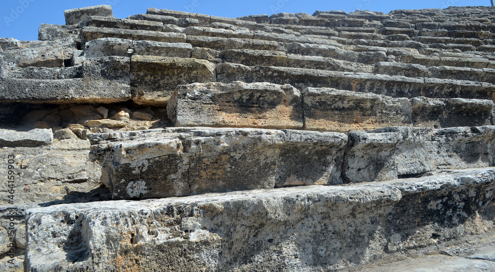 Theater in antique city Hierapolis, Pamukkale, Turkey. 