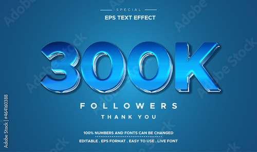 Editable text style 300K number effect