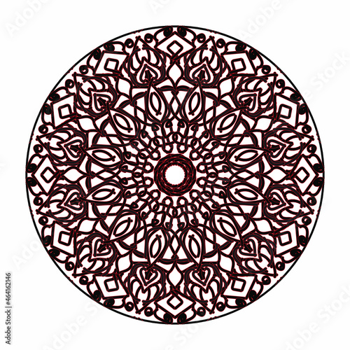 Vector round abstract circle. Mandala style.