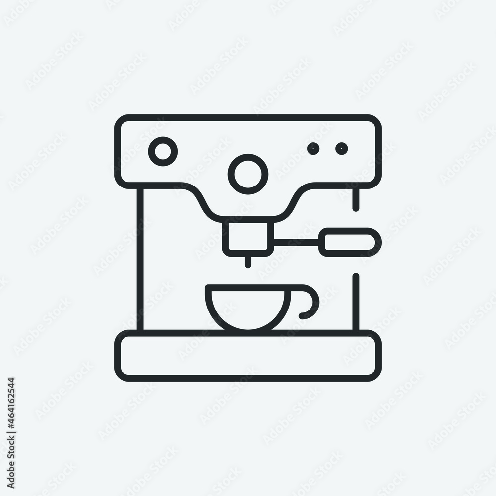 Coffee_machine vector icon illustration sign