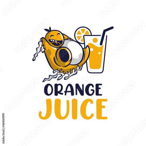 Logo Orange Juice For Restaurant Beverages And Food