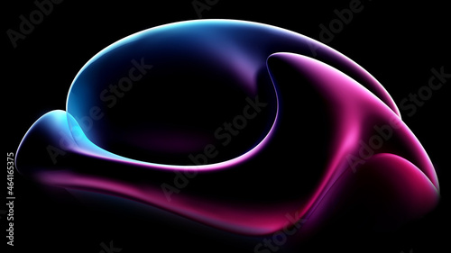 фотографія 3d render of abstract art 3d background with part of surreal organic alien flowe