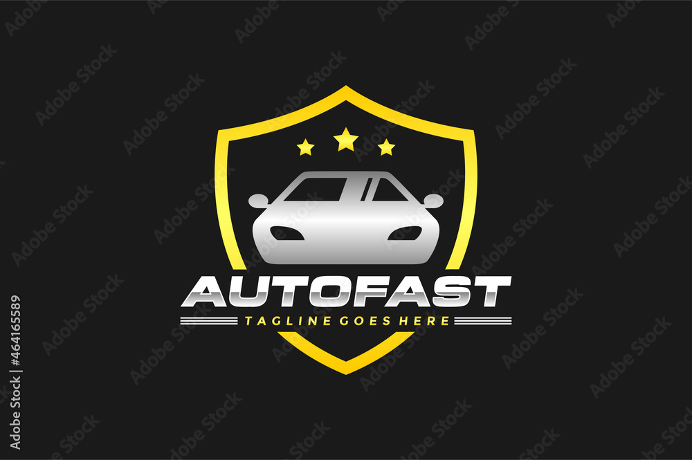 Obraz premium car shield star emblem logo