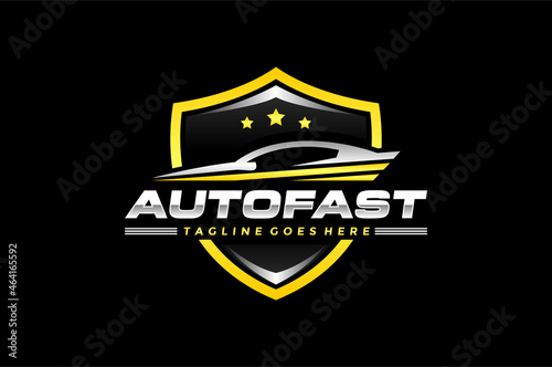 car shield star emblem logo