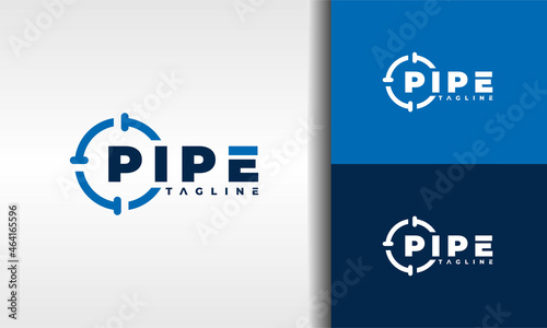 pipe circle logo typography