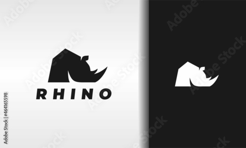 simple rhino head logo