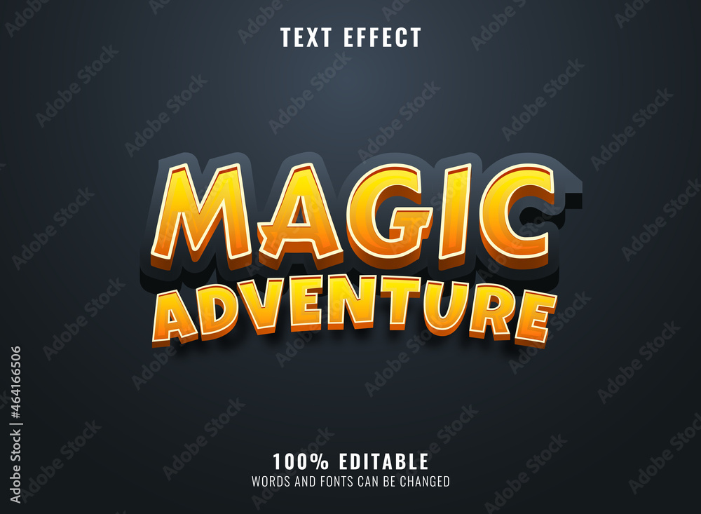 fantasy magic adventure editable text effect perfect for rpg medieval game logo title