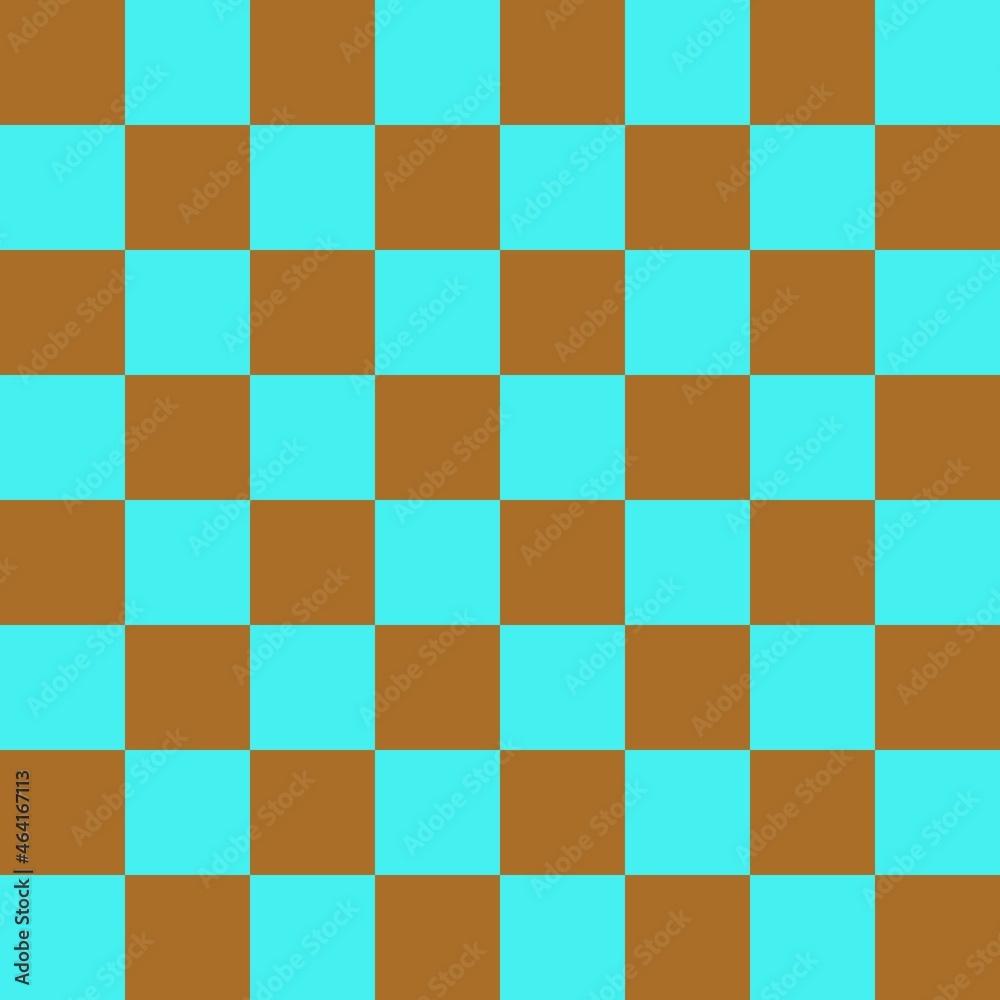 Checkerboard 8 by 8. Cyan and Brown colors of checkerboard. Chessboard, checkerboard texture. Squares pattern. Background. Checkerboard 8 by 8. Cyan and Brown colors of checkerboard. Chessboard, checkerboard texture. Squares pattern. Background.
