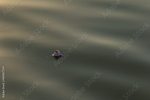 Fishing bobber floating on water 