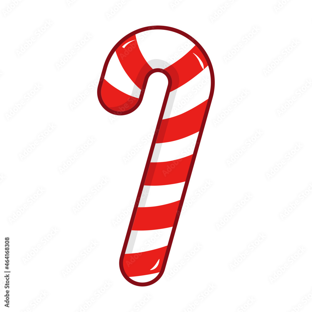 sweet candy cane isolated. Sweet stick caramel. Candy stick. christmas cane icon