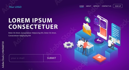 Application development team and smartphone responsive test