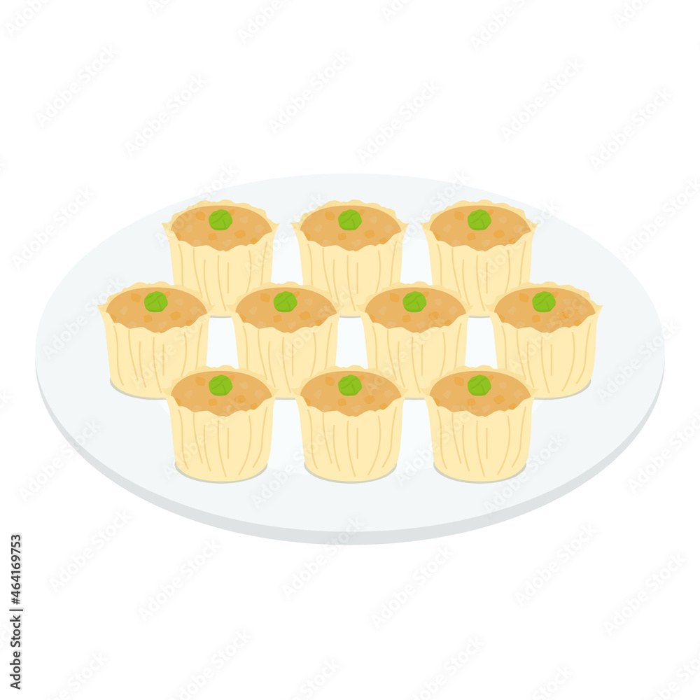 焼売のイラスト Stock Vector Adobe Stock