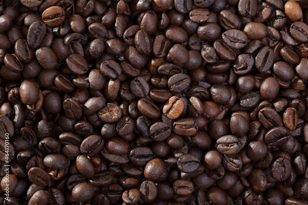 Fototapeta premium Roasted coffee beans background. High quality photo