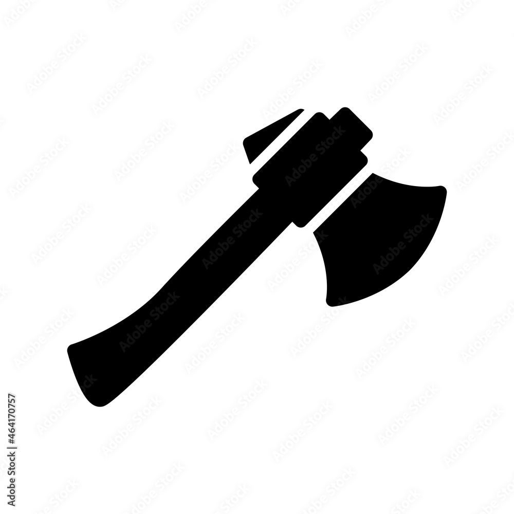 Axe icon. Black icon isolated on white background. Axe simple silhouette. Web site page and mobile app design vector element. Axe icon. Black icon isolated on white background. Axe simple silhouette. Web site page and mobile app design vector element.