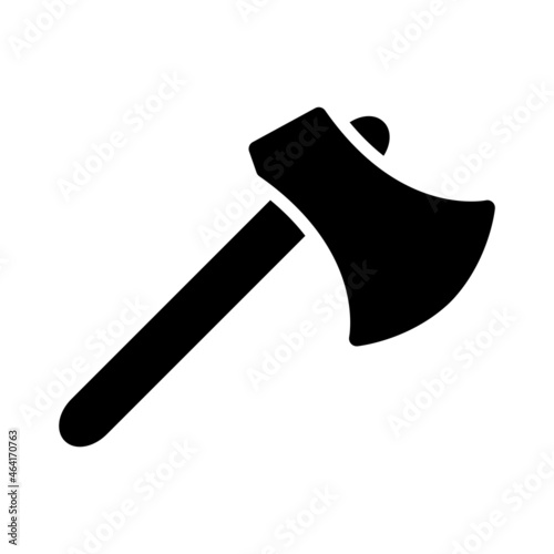 Axe icon. Black icon isolated on white background. Axe simple silhouette. Web site page and mobile app design vector element.