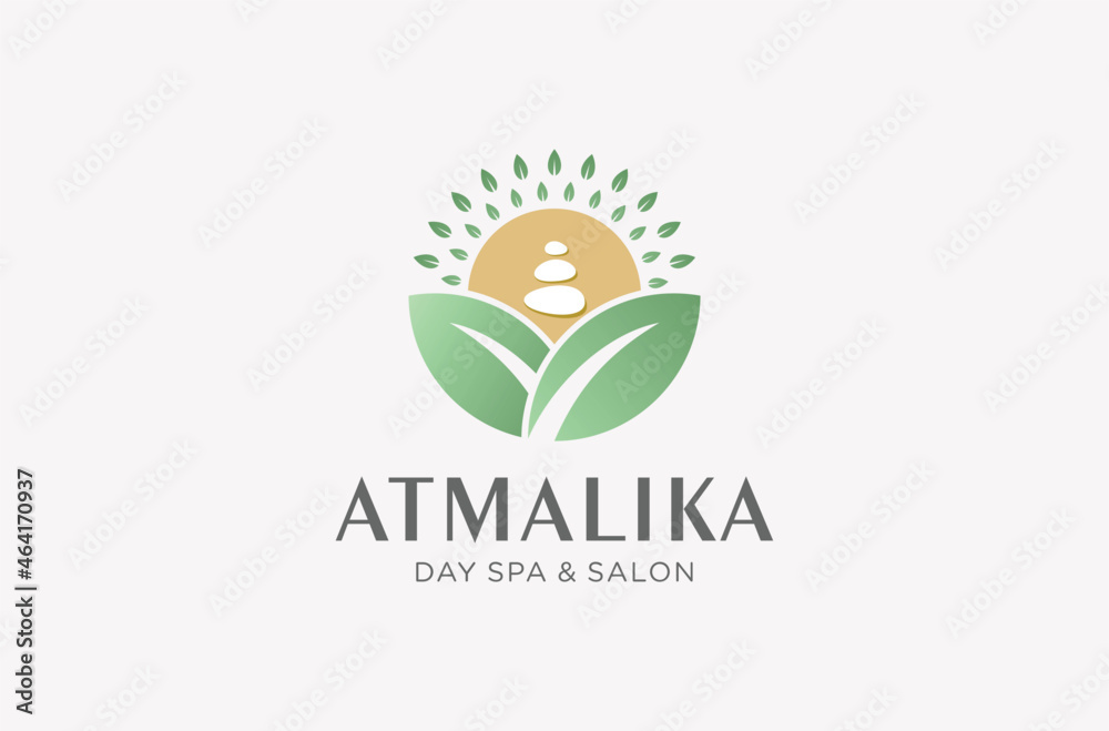 Fototapeta premium day spa and salon logo design.