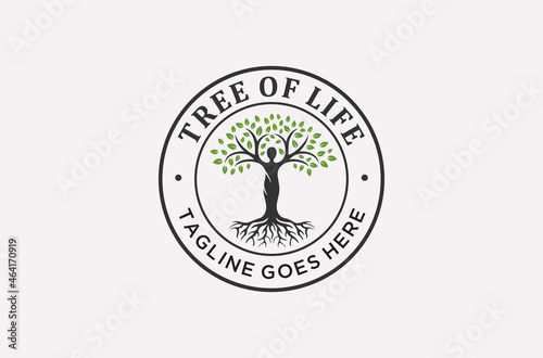 tree of life or mental health logo design.