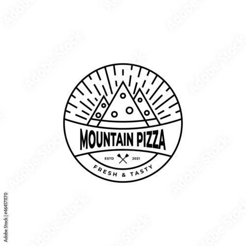 Mountain pizza logo