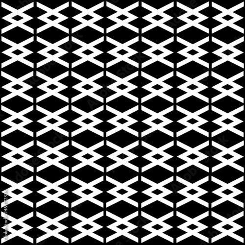 Geometric vector pattern, repeating linear square and rectangle on black backgroind. Clean design for fabric wallpaper painted. Pattern is on swatches panel .