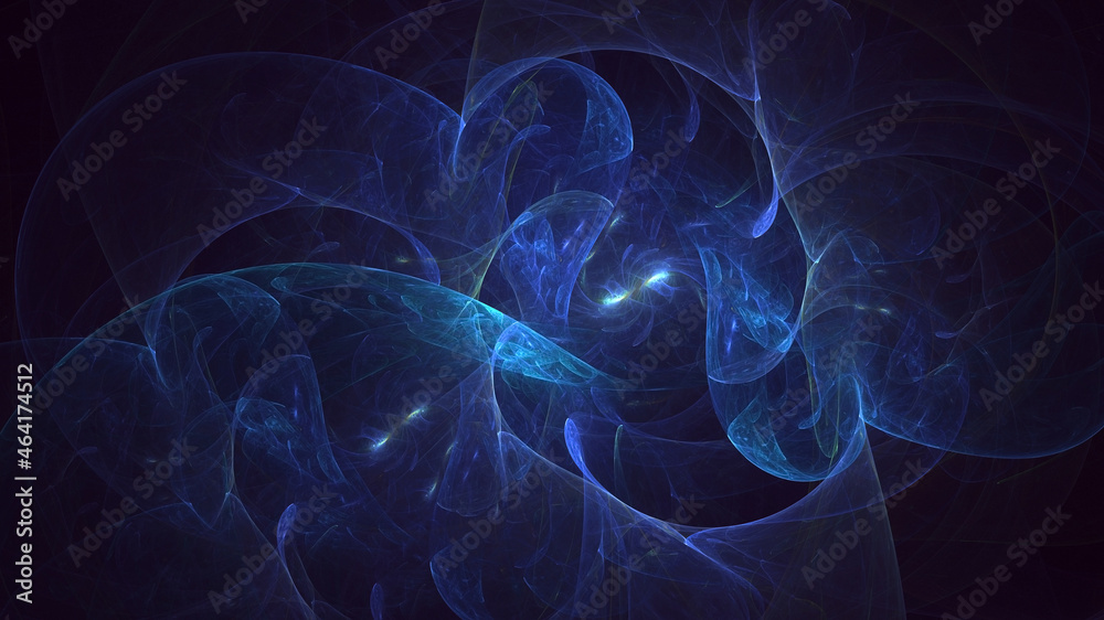 3D rendering abstract multicolor fractal light background