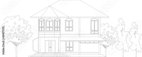 3D illustration of building project