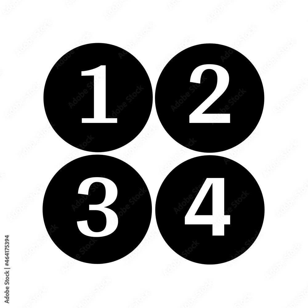 illustration of a set of numbers illustration of a set of numbers