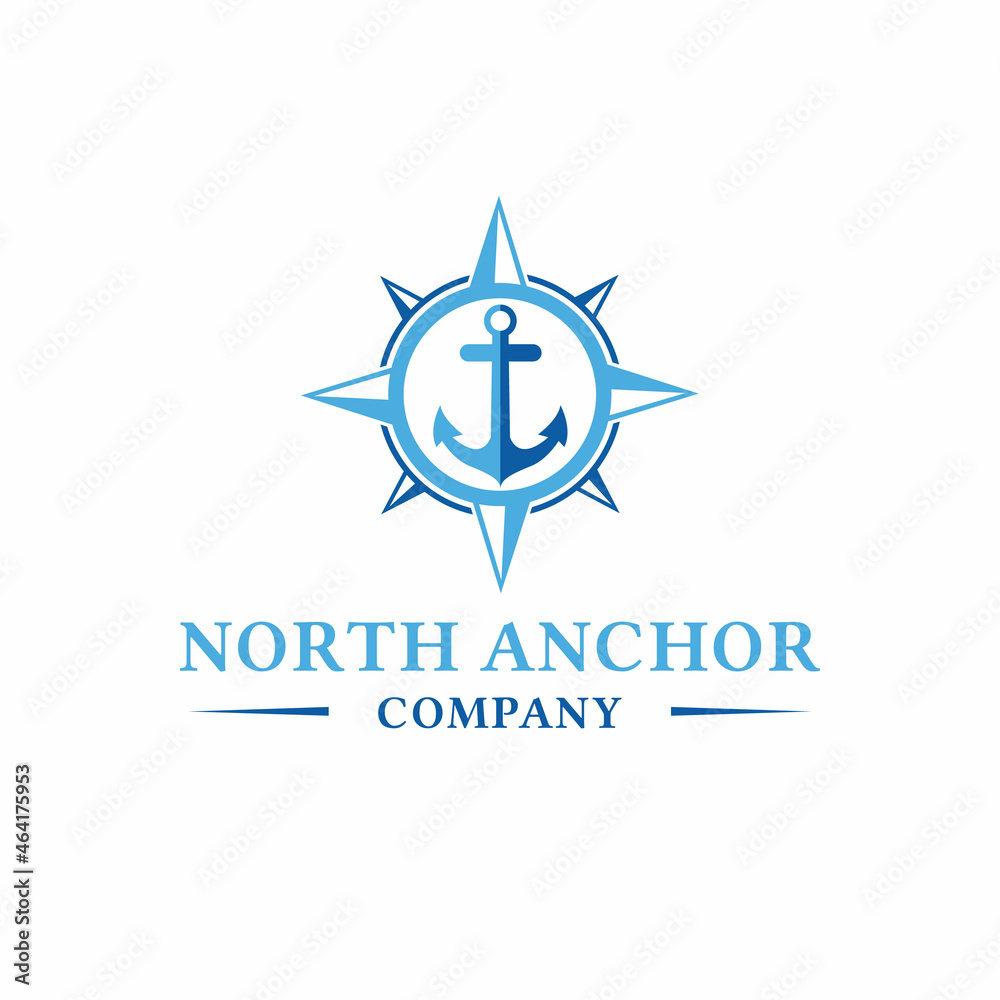 anchor logo vector design nautical emblem for company anchor logo vector design nautical emblem for company