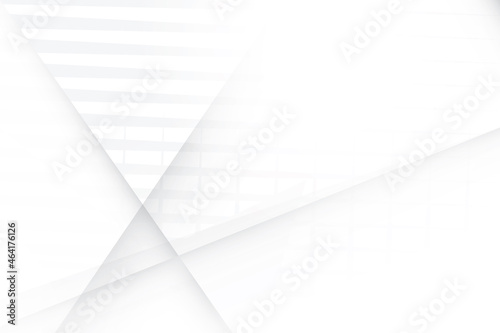 Abstract white and gray color, modern design background with geometric shape. Vector illustration.