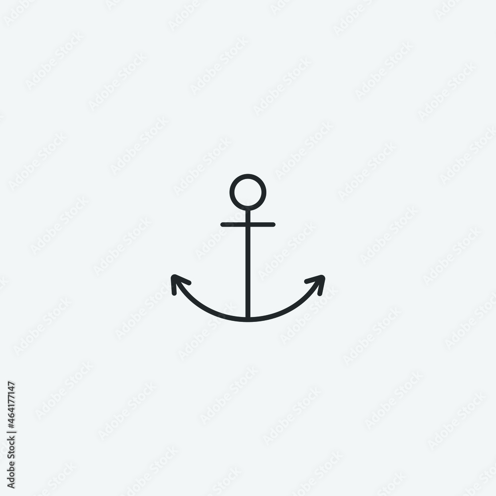 anchor vector icon illustration sign anchor vector icon illustration sign