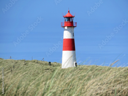 Lighthouse in dune on German island Sylt List-Ost