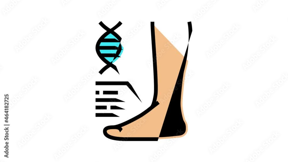 genetic-flat-feet-disease-animated-color-icon-genetic-flat-feet