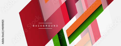 Vector background. Abstract overlapping color lines design with shadow effects. Illustration for wallpaper banner background or landing page