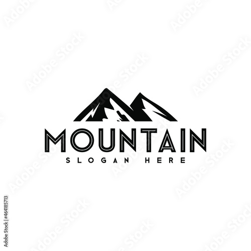 black mountain logo, icon and vector