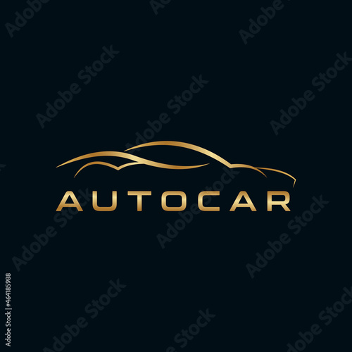 Simple modern car logo vector