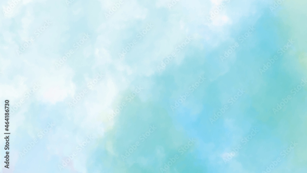 Abstract Bluesky Water color background, Illustration, texture for design . blue sky and white cloud beautiful background