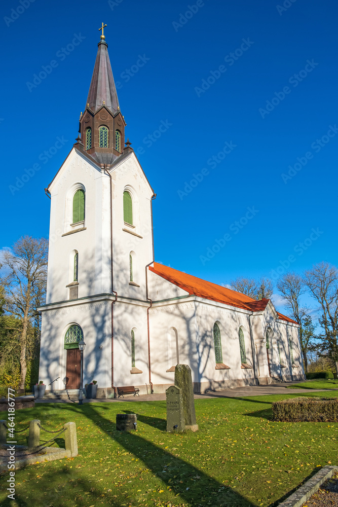 Torbjorntorp church and a the cemetery