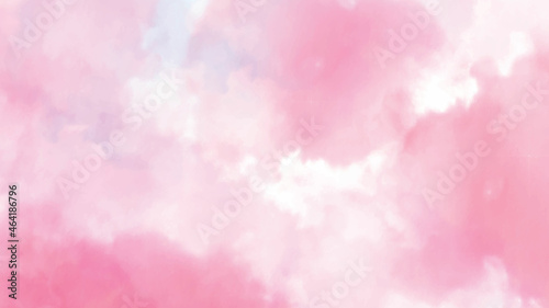  Abstract digital watercolor painting graphic design on white and soft pink background. Background with paint. Divorces and drops. beautiful colorfull background
