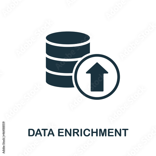 Data Enrichment icon. Monochrome sign from customer relationship collection. Creative Data Enrichment icon illustration for web design, infographics and more