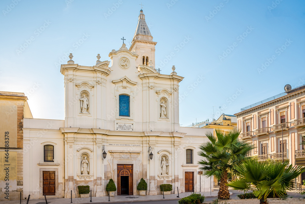 Madonna sel Carmine church in the streets of Cerignola in Italy