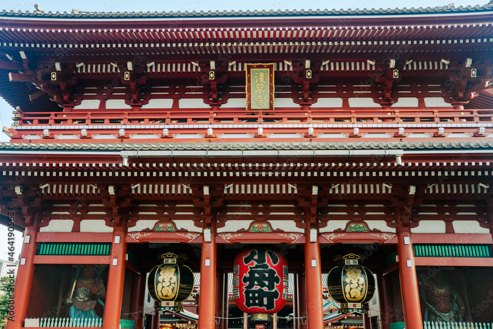 東京の都市風景 浅草 浅草寺・宝蔵門 大提灯 東京の都市風景 浅草 浅草寺・宝蔵門 大提灯