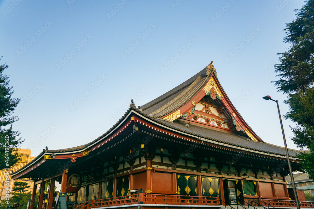 浅草寺　本堂　東京都浅草　早朝