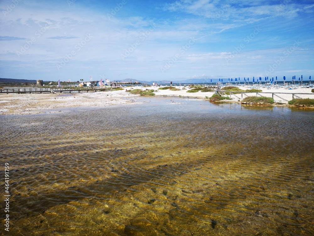 Sardinien Spiaggia le Saline mit Torre delle Saline