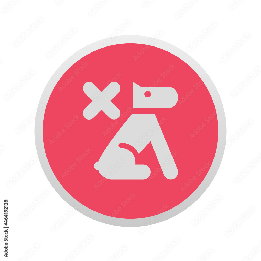 Obraz premium No Dog - App Icon Button