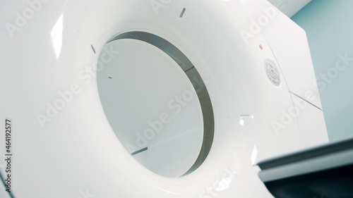 Bright room with modern MRI machine